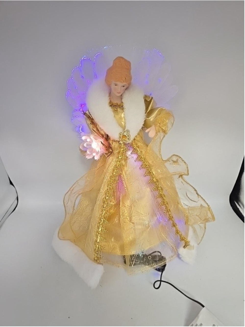 Holiday Time Lighted Magical Angel Christmas Tree Topper Color Changing Led 12"